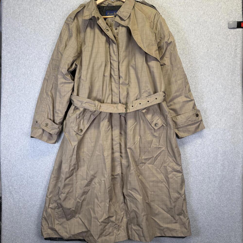 Kyra.K Horsemanship Women's Size Medium Tan Long Belted Overcoat Jacket Lined
